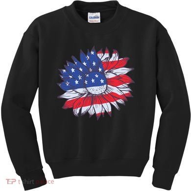 USA Sunflower Kids Sweatshirt