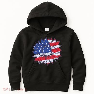 USA Sunflower Kids Hoodie