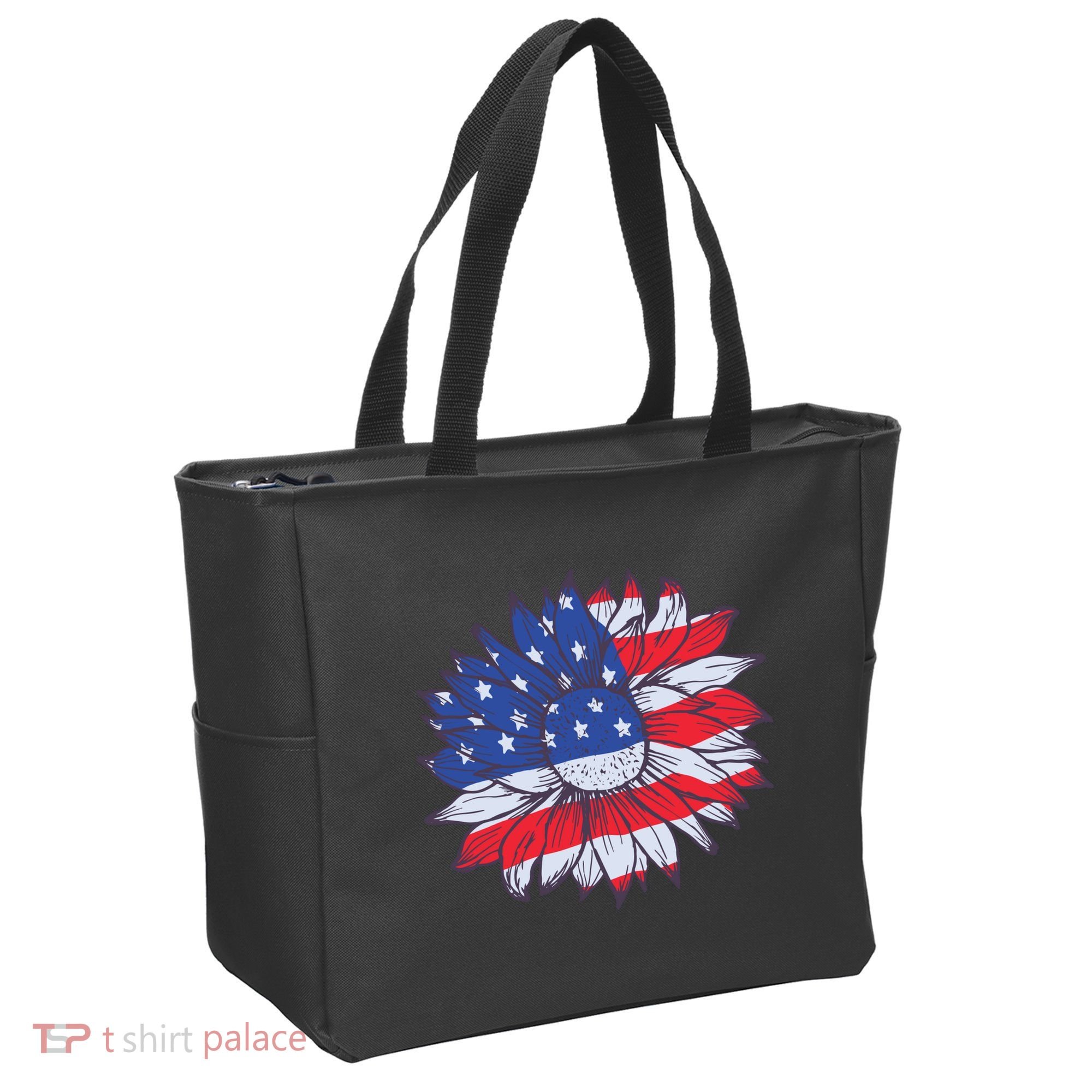 USA Sunflower Tote Bag