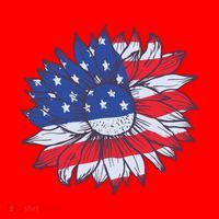 USA Sunflower Santa Hat thumb 1