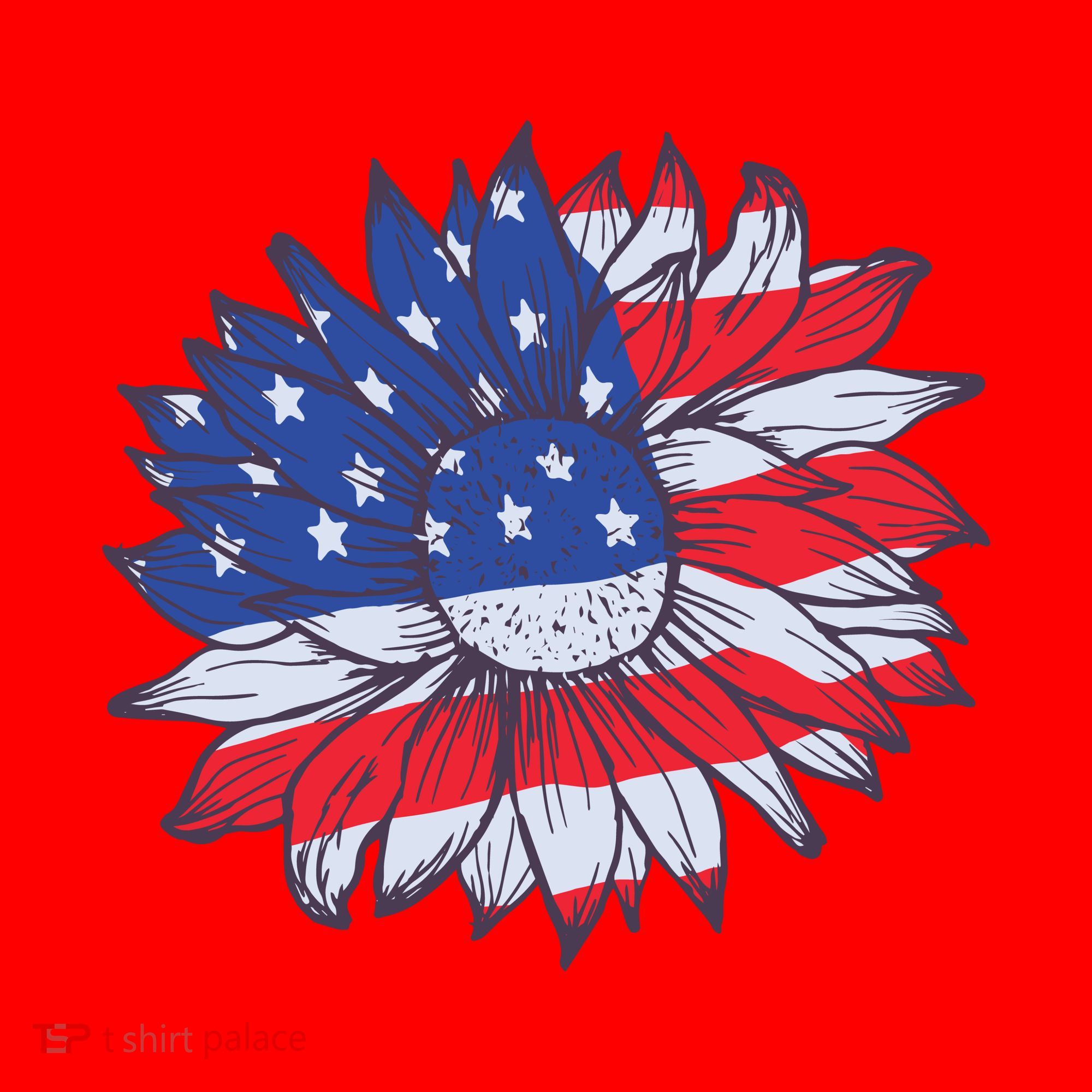 USA Sunflower Santa Hat