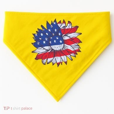USA Sunflower USA-Made Doggie Bandana