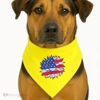 USA Sunflower USA-Made Doggie Bandana thumb 1