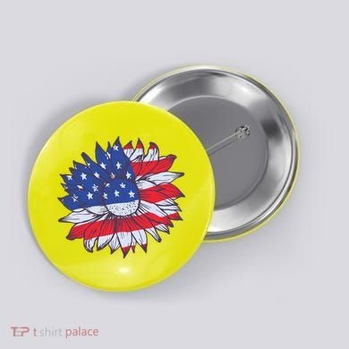USA Sunflower Button