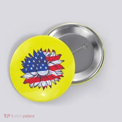 USA Sunflower Button