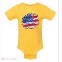 USA Sunflower Baby Bodysuit thumb 0