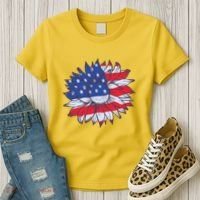 USA Sunflower Women's T-Shirt thumb 3