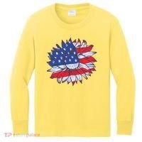 USA Sunflower Kids Long Sleeve Shirt thumb 0