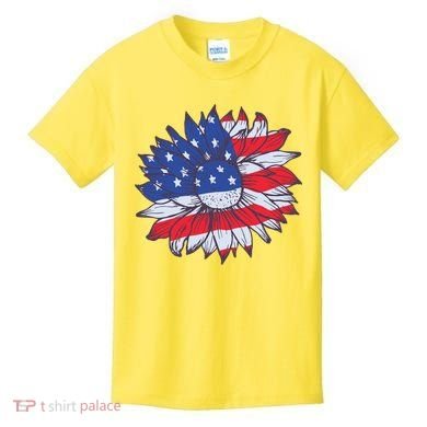 USA Sunflower Kids T-Shirt