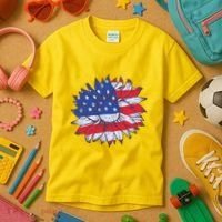 USA Sunflower Kids T-Shirt thumb 3
