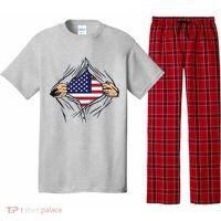 USA Superhero Ripped American Flag Pajama Set thumb 0