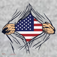 USA Superhero Ripped American Flag Kids T-Shirt thumb 2