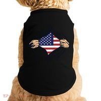 USA Superhero Ripped American Flag Doggie Tank thumb 0