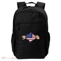 USA Superhero Ripped American Flag Backpack thumb 0