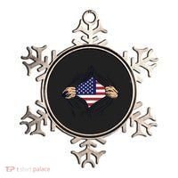 USA Superhero Ripped American Flag Ornament thumb 0