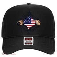 USA Superhero Ripped American Flag Hat thumb 0