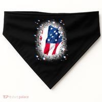 USA Torn Star American Flag USA-Made Doggie Bandana thumb 0
