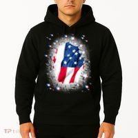 USA Torn Star American Flag Hoodie thumb 2