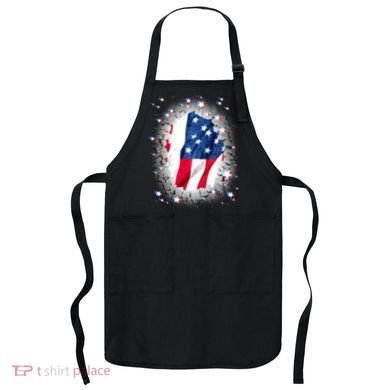 USA Torn Star American Flag Apron