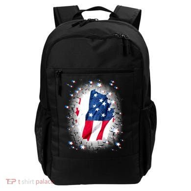 USA Torn Star American Flag Backpack