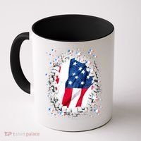 USA Torn Star American Flag Coffee Mug thumb 0