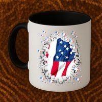 USA Torn Star American Flag Coffee Mug thumb 2
