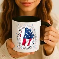 USA Torn Star American Flag Coffee Mug thumb 3