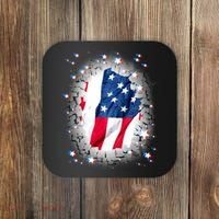 USA Torn Star American Flag Coaster thumb 0
