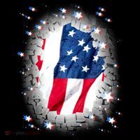 USA Torn Star American Flag Women's Hoodie thumb 2