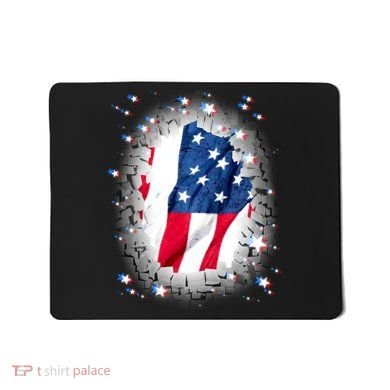 USA Torn Star American Flag Mousepad