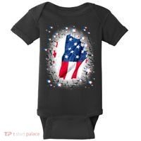 USA Torn Star American Flag Baby Bodysuit thumb 0