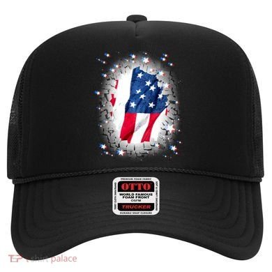 USA Torn Star American Flag Hat