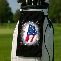 USA Torn Star American Flag Golf Towel thumb 2