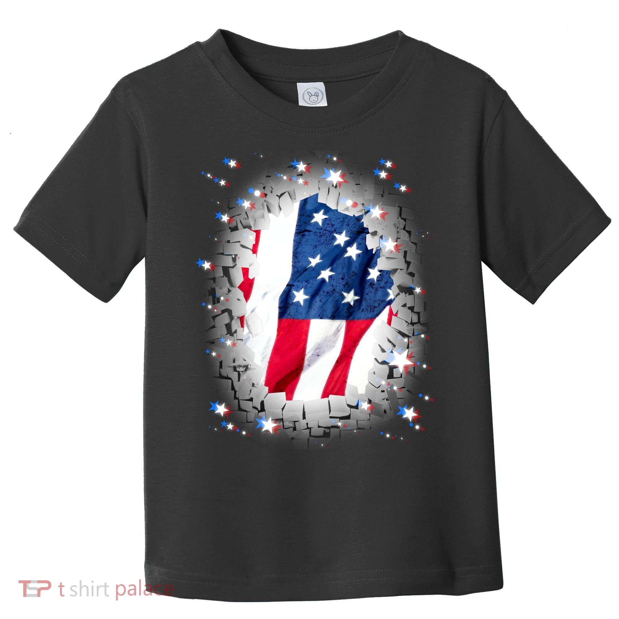 USA Torn Star American Flag Toddler T-Shirt