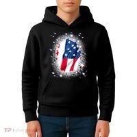 USA Torn Star American Flag Kids Hoodie thumb 4