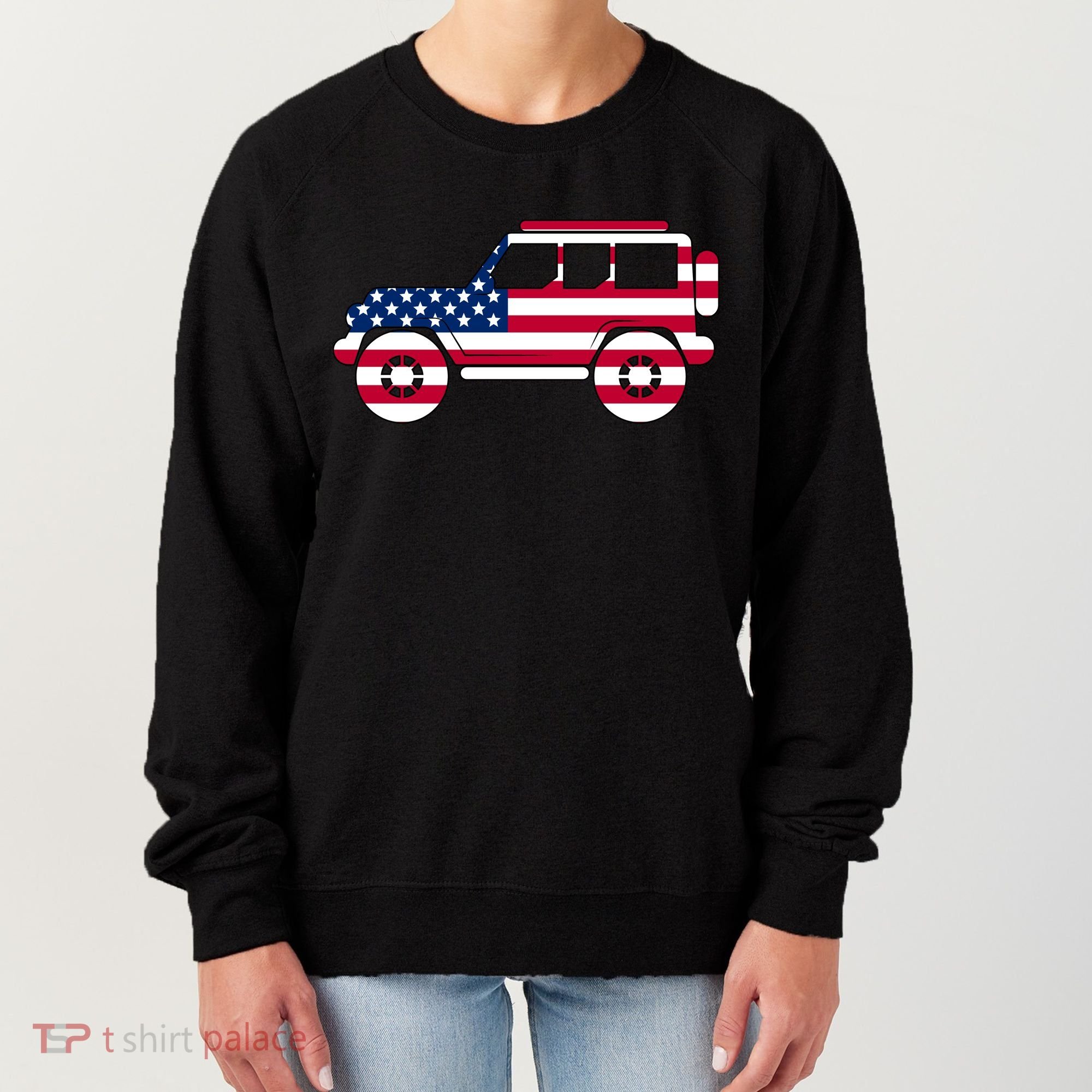 USA Truck American Flag Women's Sweatshirt