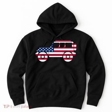 USA Truck American Flag Hoodie