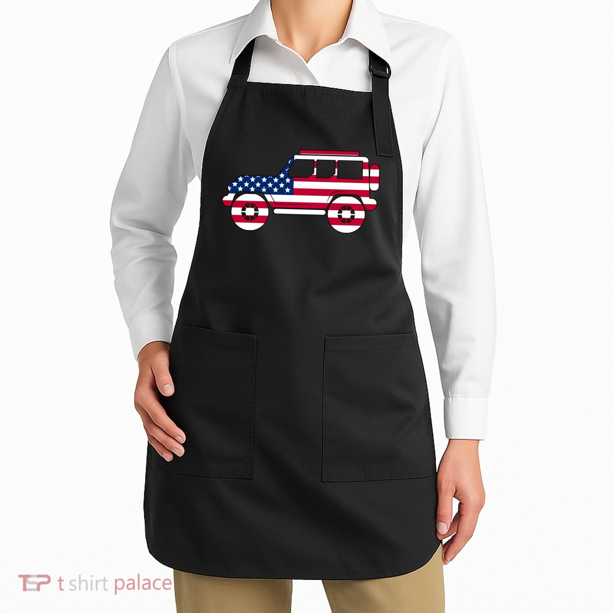 USA Truck American Flag Apron