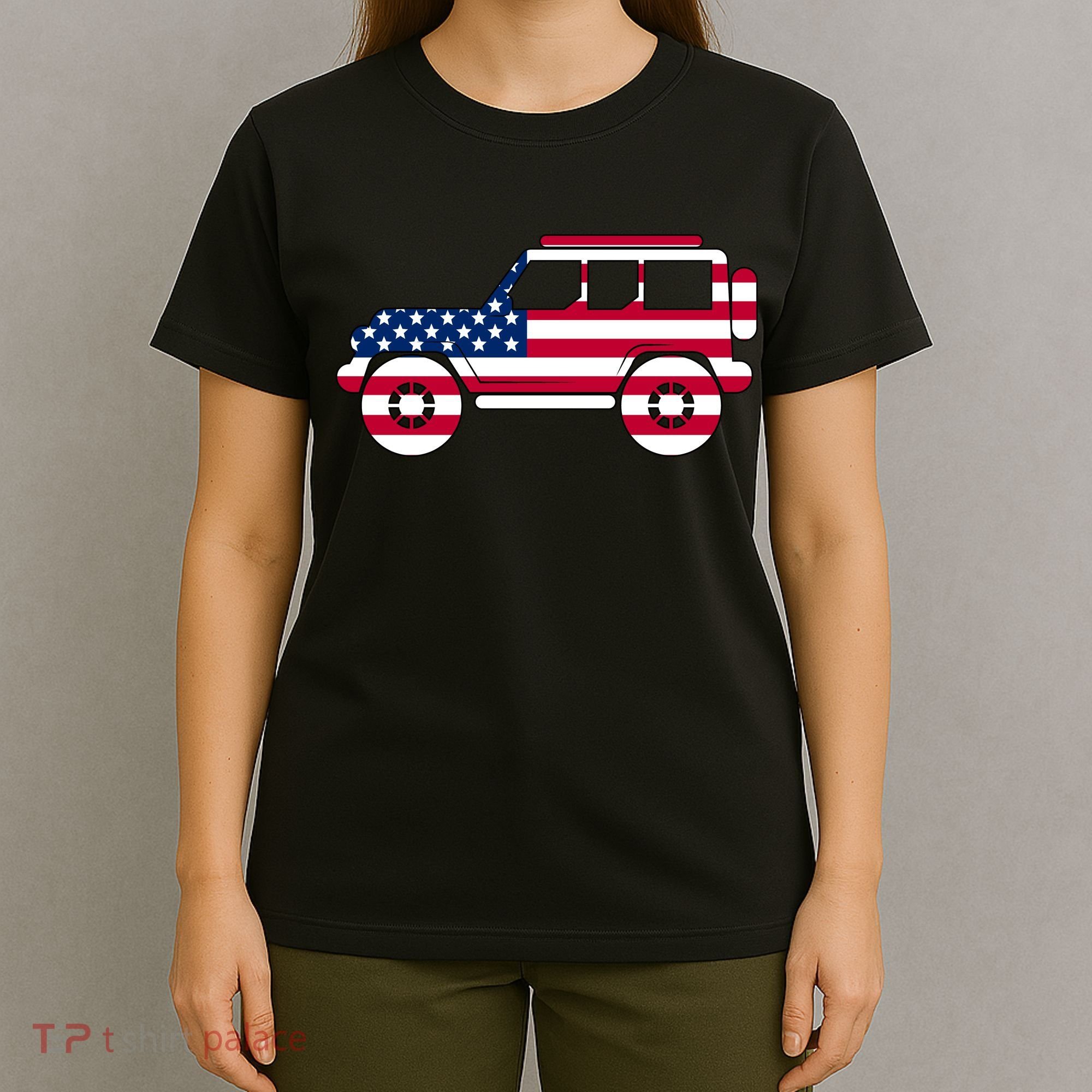 USA Truck American Flag T-Shirt