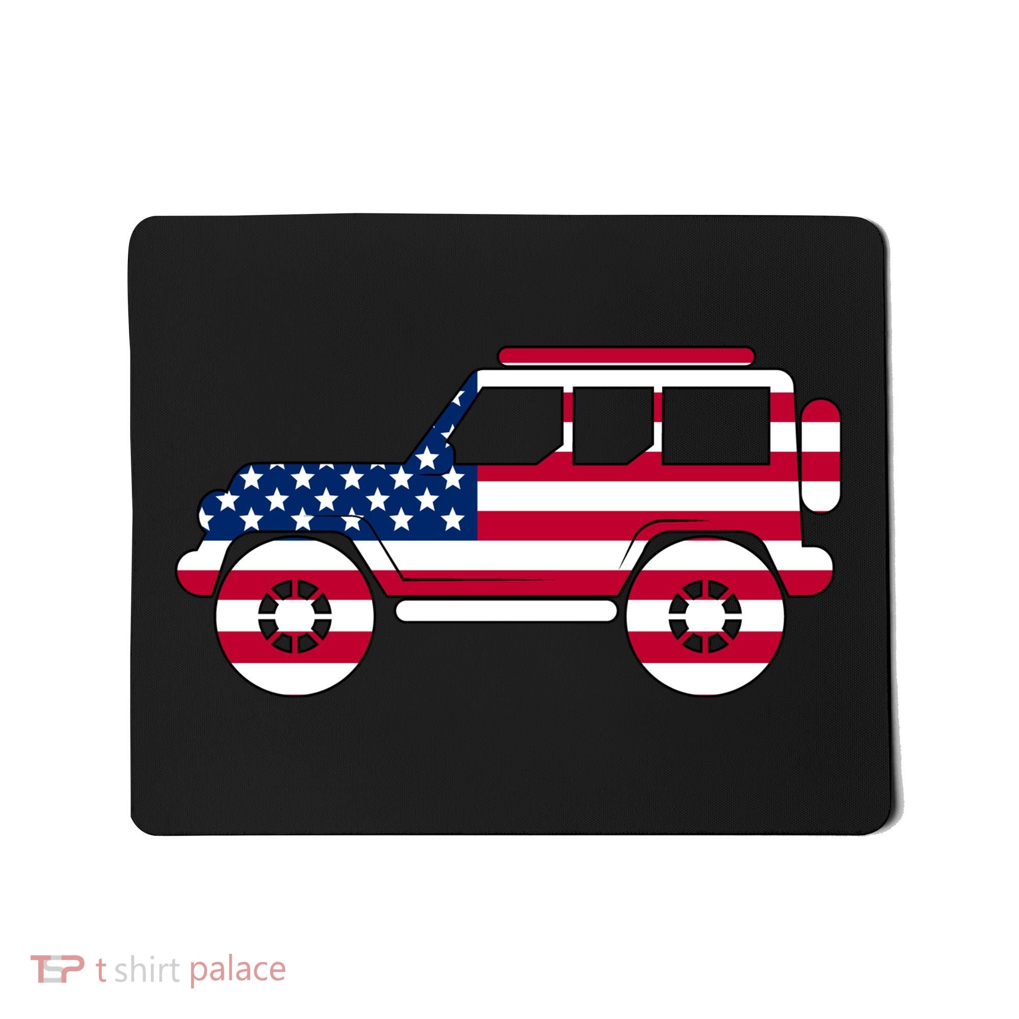 USA Truck American Flag Mousepad