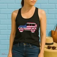 USA Truck American Flag Women's Tank Top thumb 2