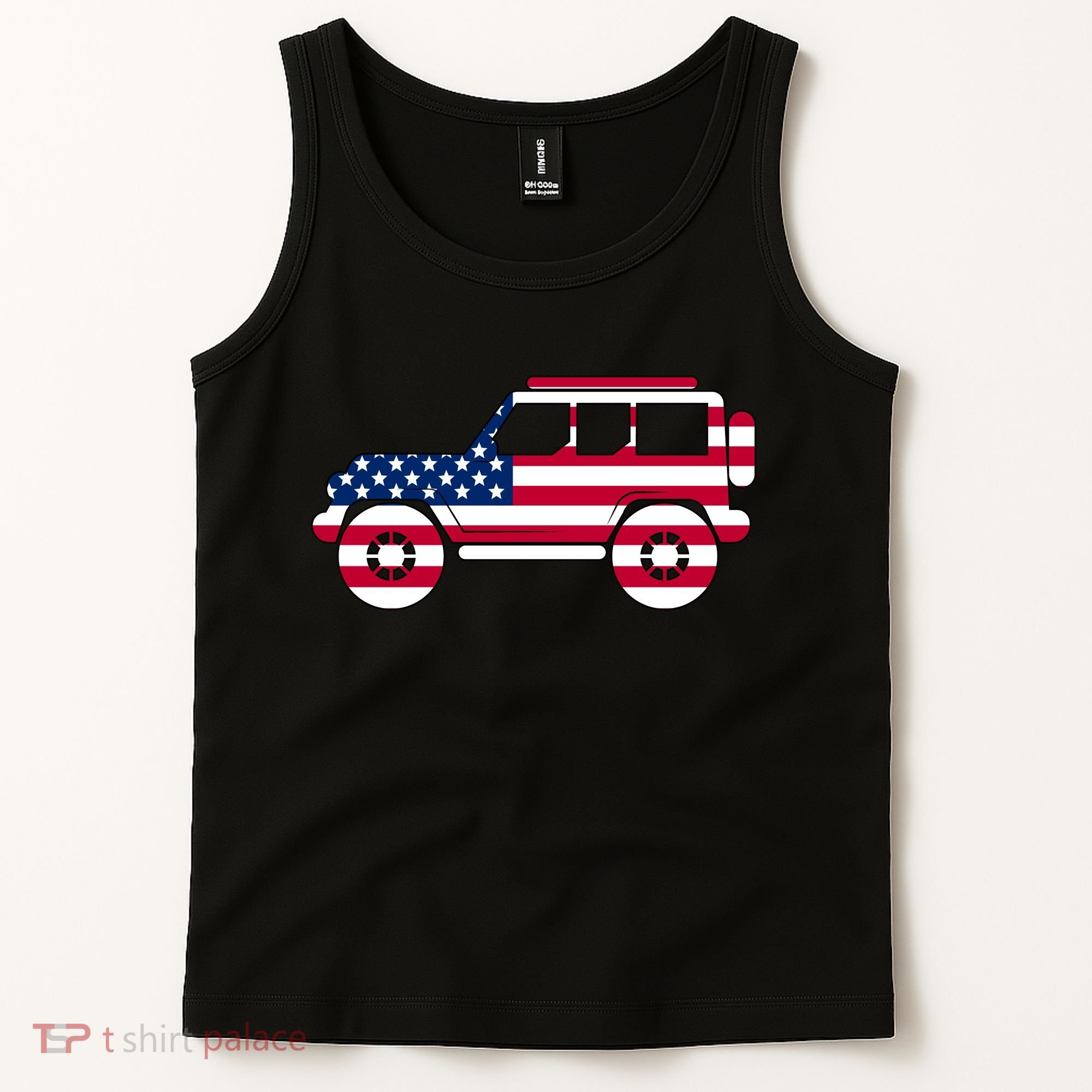 USA Truck American Flag Tank Top