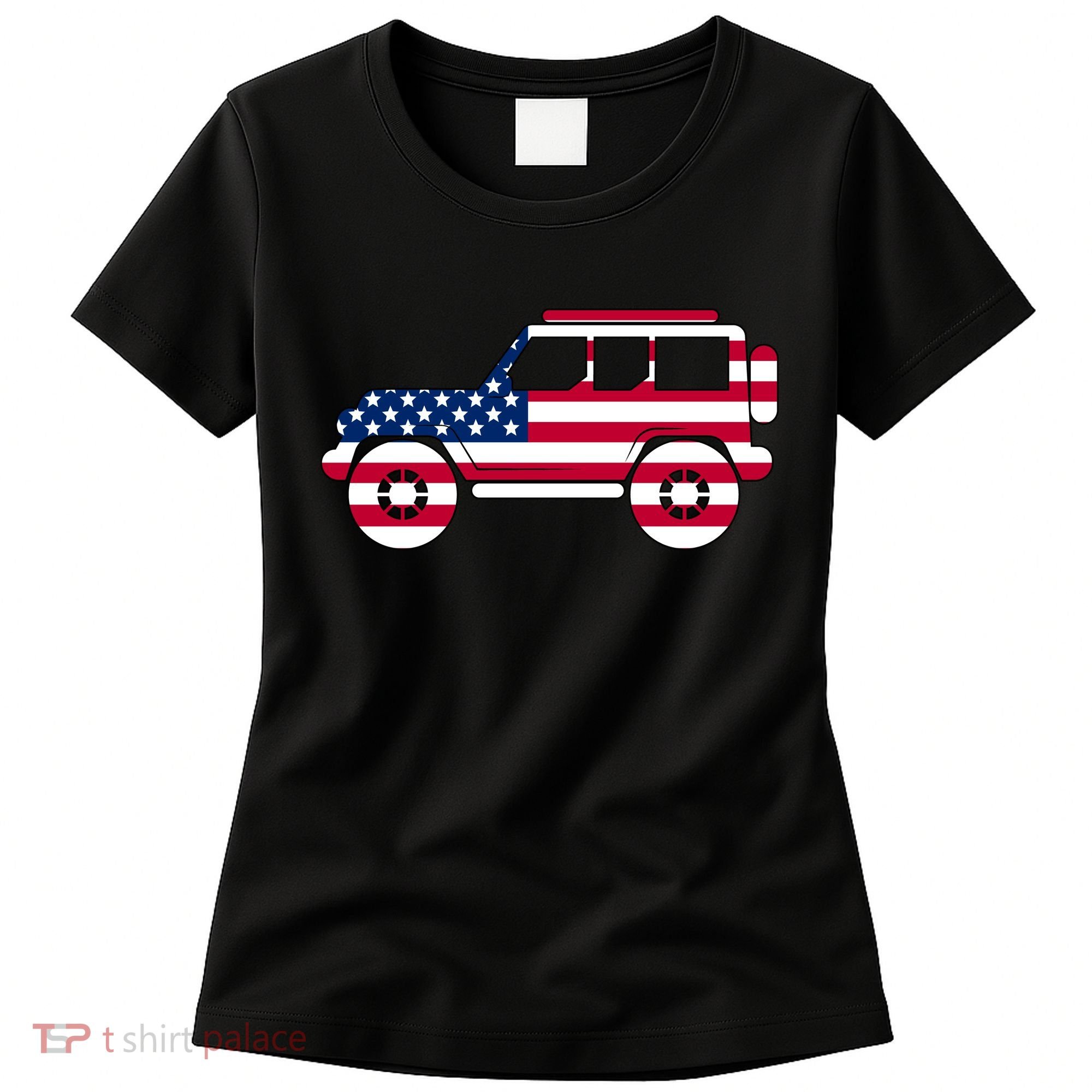 USA Truck American Flag Women's T-Shirt