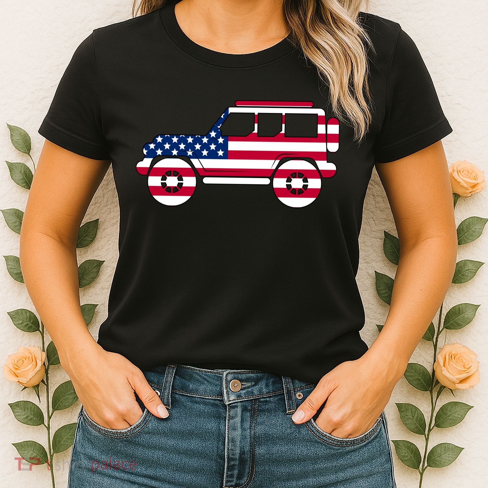 USA Truck American Flag Women's T-Shirt
