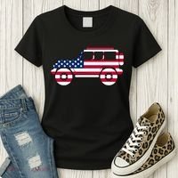 USA Truck American Flag Women's T-Shirt thumb 3