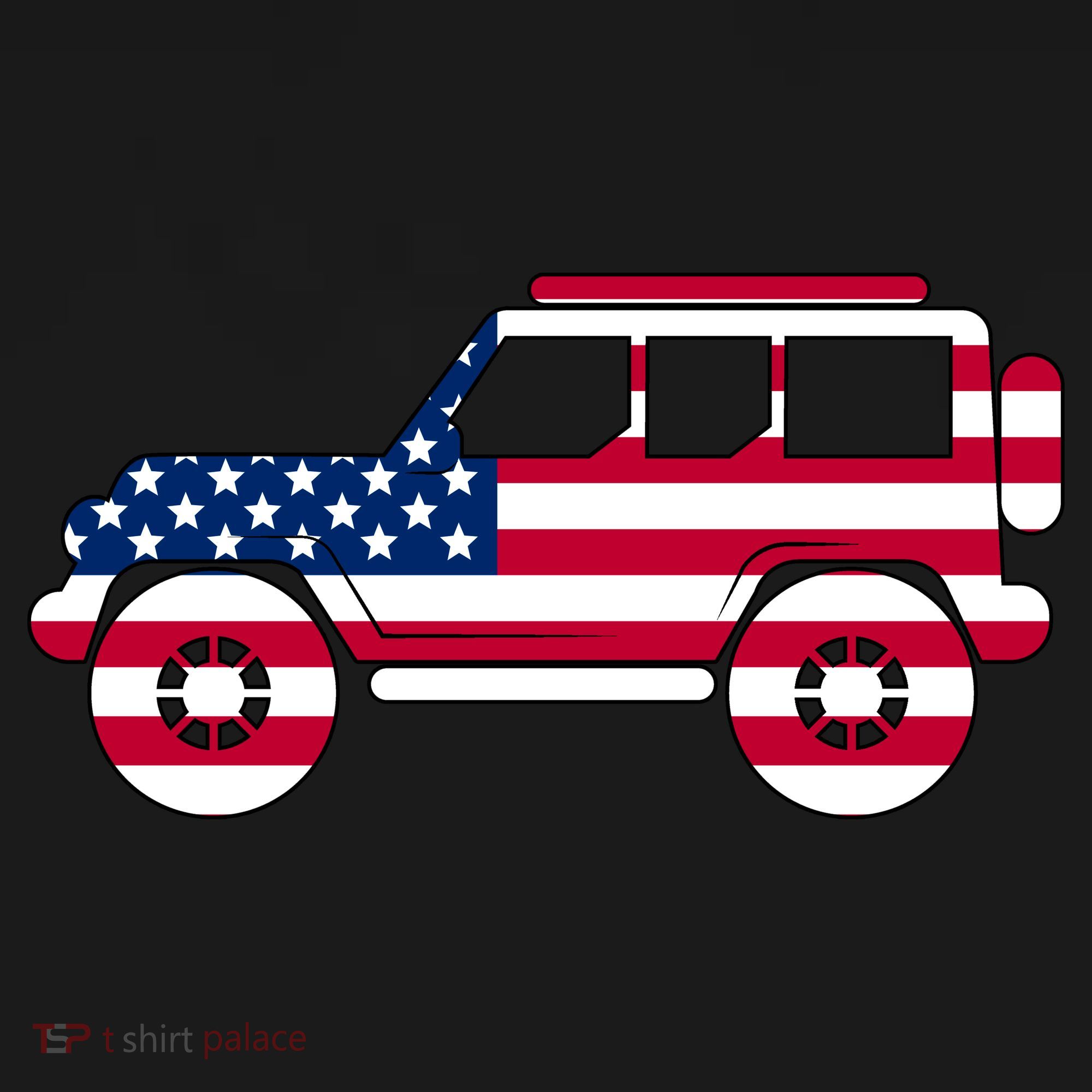 USA Truck American Flag Kids T-Shirt
