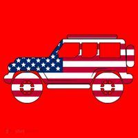 USA Truck American Flag Santa Hat thumb 1