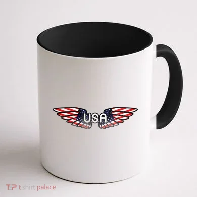 USA Wing Crest Logo Coffee Mug back