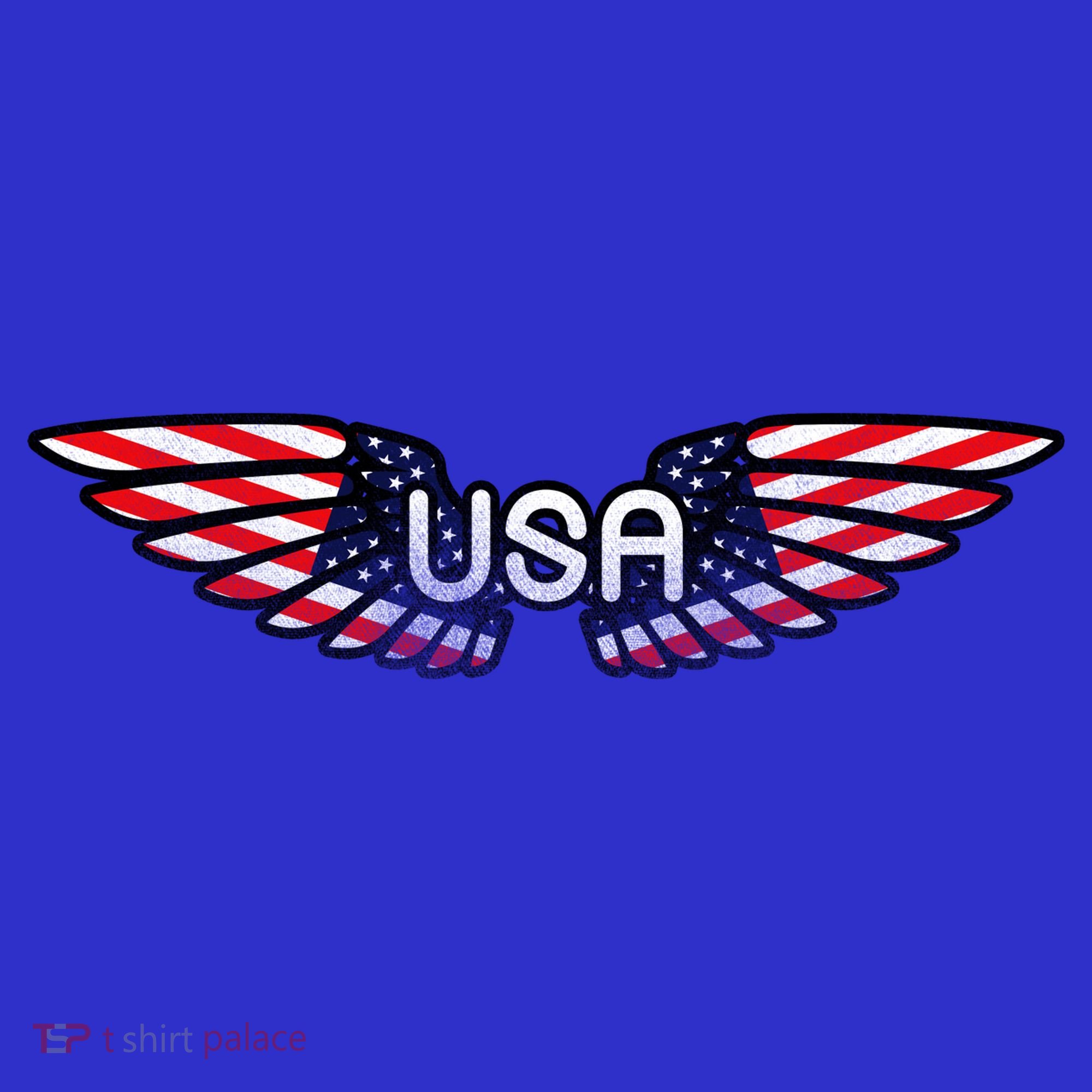 USA Wing Crest Logo Button