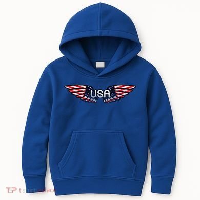 USA Wing Crest Logo Kids Hoodie